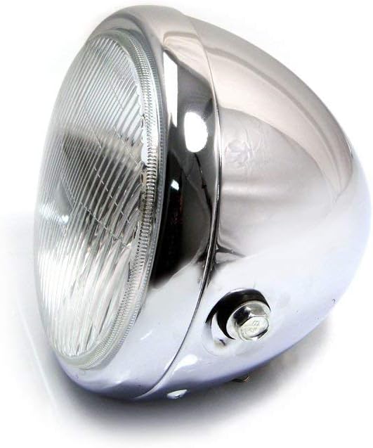 Gеt Chеар Prісе Universal 6 3/4 6.75 Chrome Steel Motorcycle Motorbike Headlight With 12v 55w Bulb