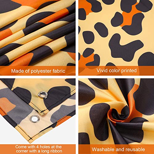 image for Boao Leopard Print Backdrop Banner Zoo Jungle Safari Themed Party Deco