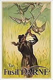SANS CADRE Herbé ™ PUBLICITé Reprint 60x80cm d\'une Affiche/Poster HQ Vintage Fusil DARNE Chasse Rf061