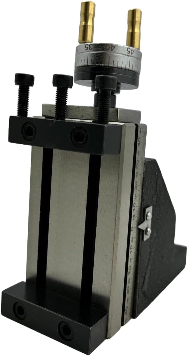 MachEl Tool Post Mini Vertical Slide with Integrated Side Scale for Enhanced Accuracy and Versatility in Mini Lathe Operations
