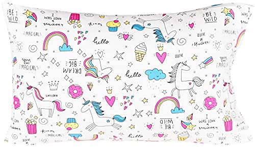 Scientific Sleep Unicorn Like Doughnut Rainbow Cake Popcorn 100% Cotton Cozy Twin Bed Sheet Set, Flat Sheet & Fitted Sheet & Pillowcase Boys Girls Bedding Set #TOP3