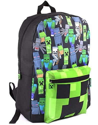 Minecraft rugzak voor jongens Kids Black Gamer Bag schoolrugzak Een maat - Image 3