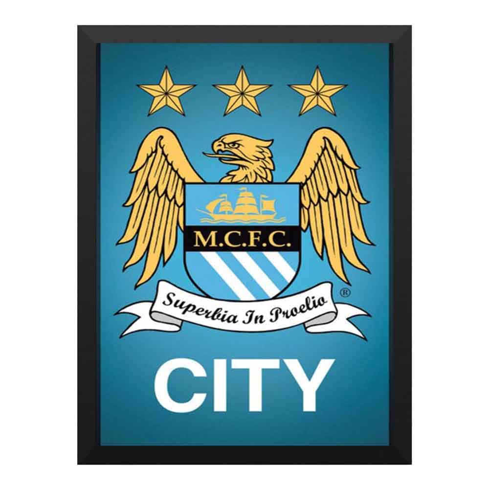 Amazon.co.jp: 壁の絵 マンチェスターシティクレストサッカー