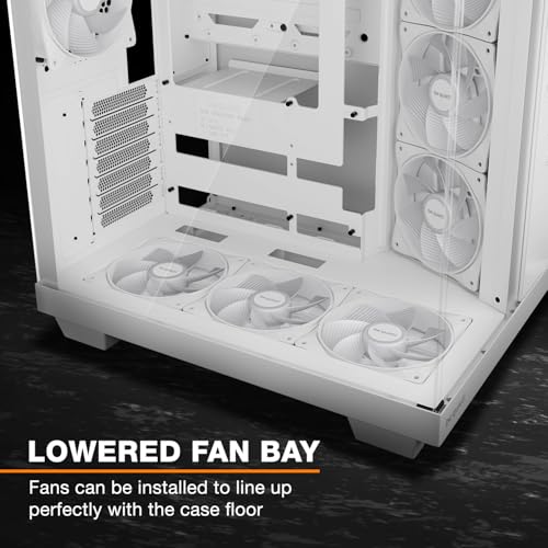 Image of be quiet! Light Base 500 LX White PC Case, Fully Windowed Front and Side | Show case, Dual Chamber Design, Mid Tower Computer Case, ARGB Fan hub, 4 Light Wings LX PWM Fans, Backside Connector Design