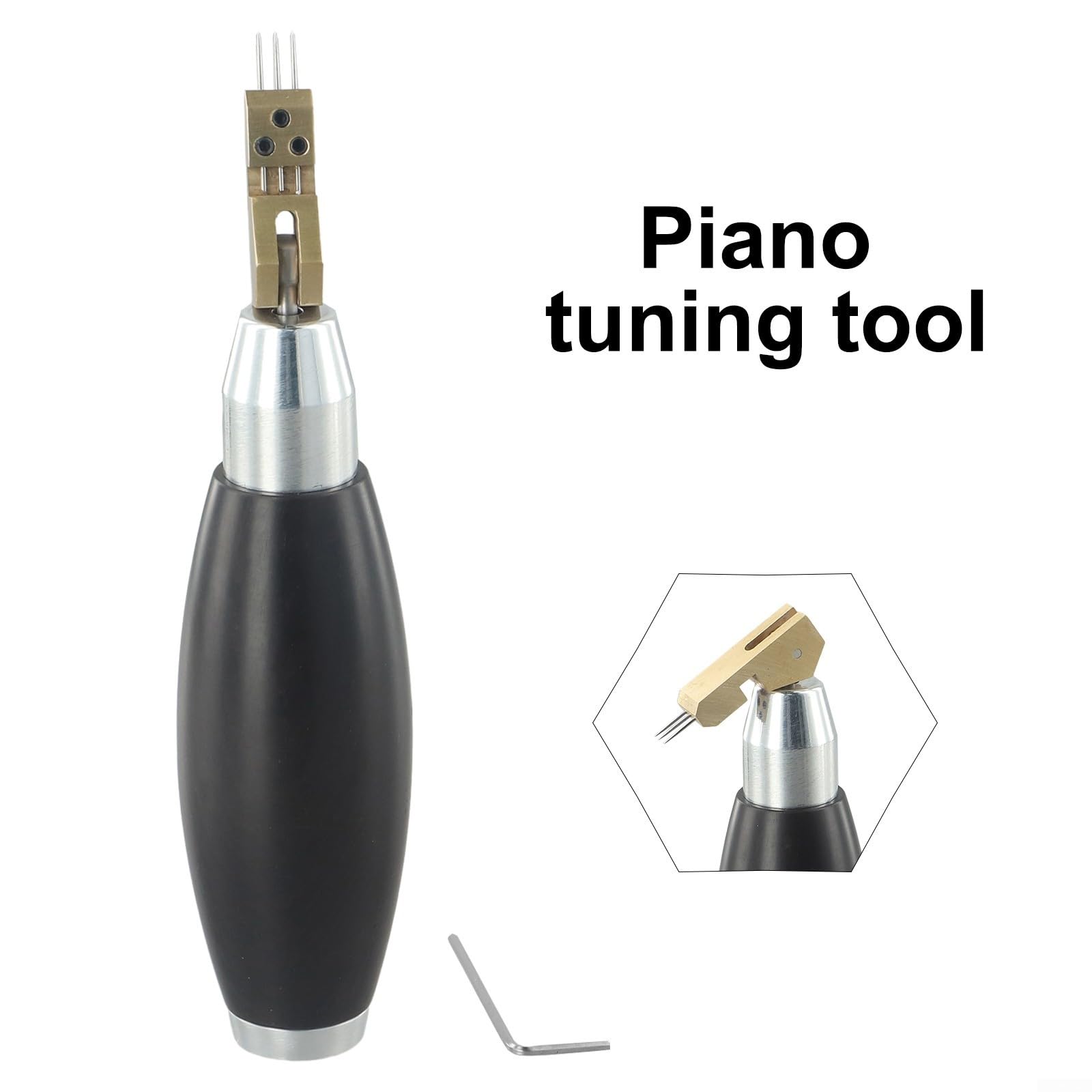 Drehbarer Stimmhammer 3 Nadeln Schwarz Piano Wartung