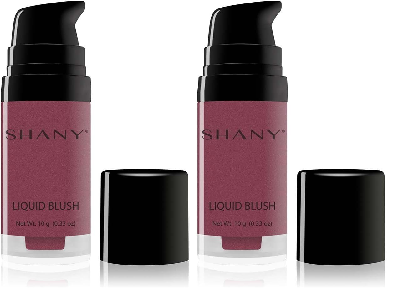 SHANY Paraben Free HD Liquid Cream Blush - Creamy & Blendable Color - DISTINTIVE (Pack of 2)