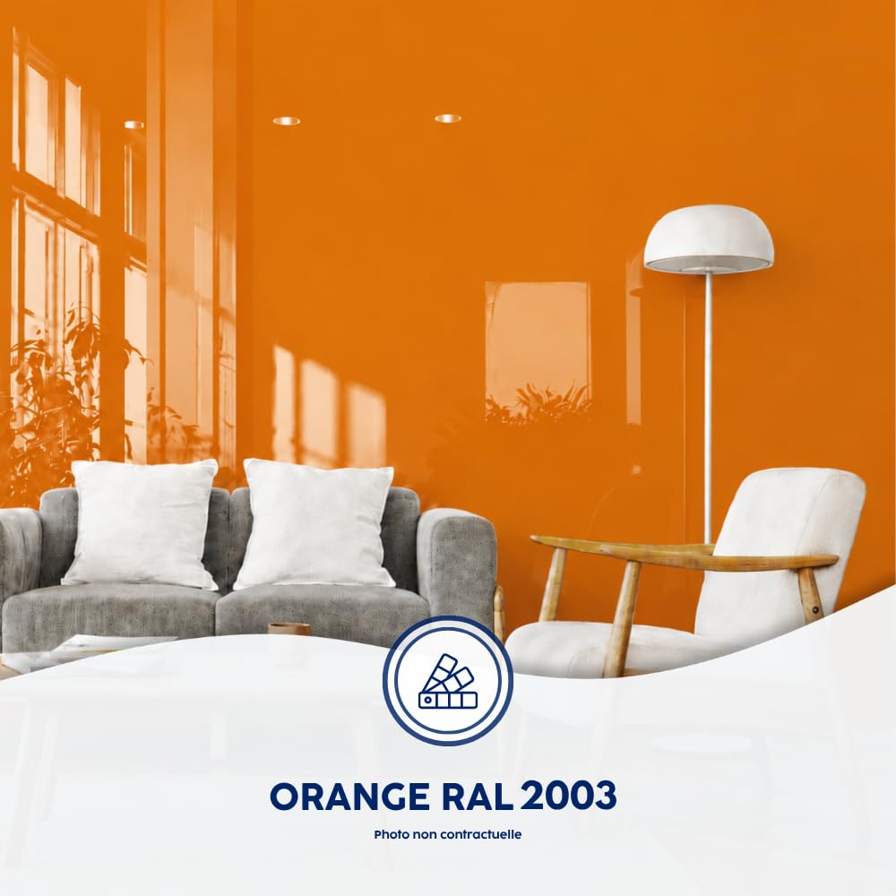 MATPRO - Peinture Laque Epoxy Sol & Mur - Sans Solvant, Auto-Lissant - pour Supports Intérieurs Horizontaux, Travaux Neufs/Réparation - Miroir Orange - 1Kg