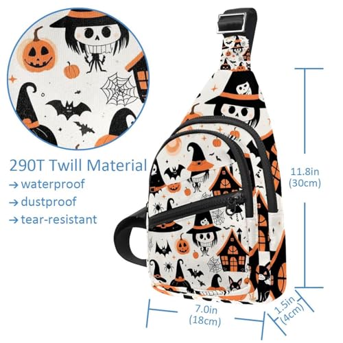 Sac à bandoulière de voyage Halloween pour sorties et vacances