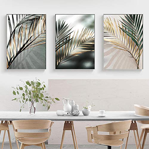 Peinture murale nordique grand format pour habiller un mur vide : lot 3 toiles 50x70cm