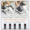 SPORTNOW Pedalier d'appartement, eplliptique de Bureau, Mini vélo elliptique électrique avec écran LED, télécommande et 12 Vitesses réglables, Silencieux et Portable pour Les Seniors, Blanc