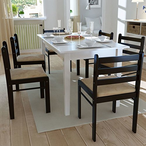 ShGaxin Sillas de Comedor 6 Unidades Madera Maciza y Terciopelo marrón, Sillas Cocina, Sillas Nordicas, Silla Salon, Sillas Sala De Espera, Mueble Salon - 272091