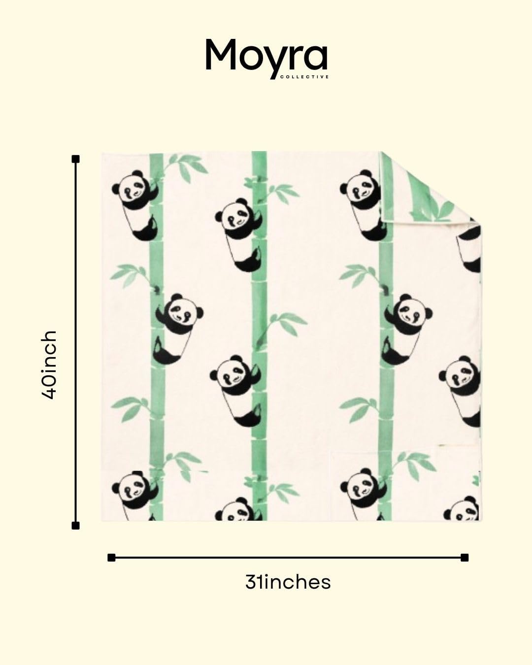 Oeko-TEX Certified Knitted 100% Cotton Blanket | Soft, Cozy & Breathable Newborn & Infant Swaddle Blanket | Cute Animal Prints| Lightweight, Stroller, Crib, Receiving Blanket (Pandas)
