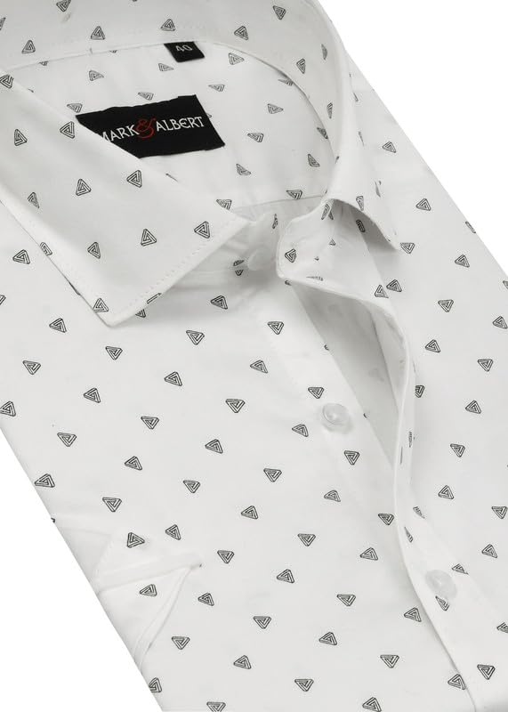 Image of MARK & ALBERT Mens Half Sleeves Printed Shirt