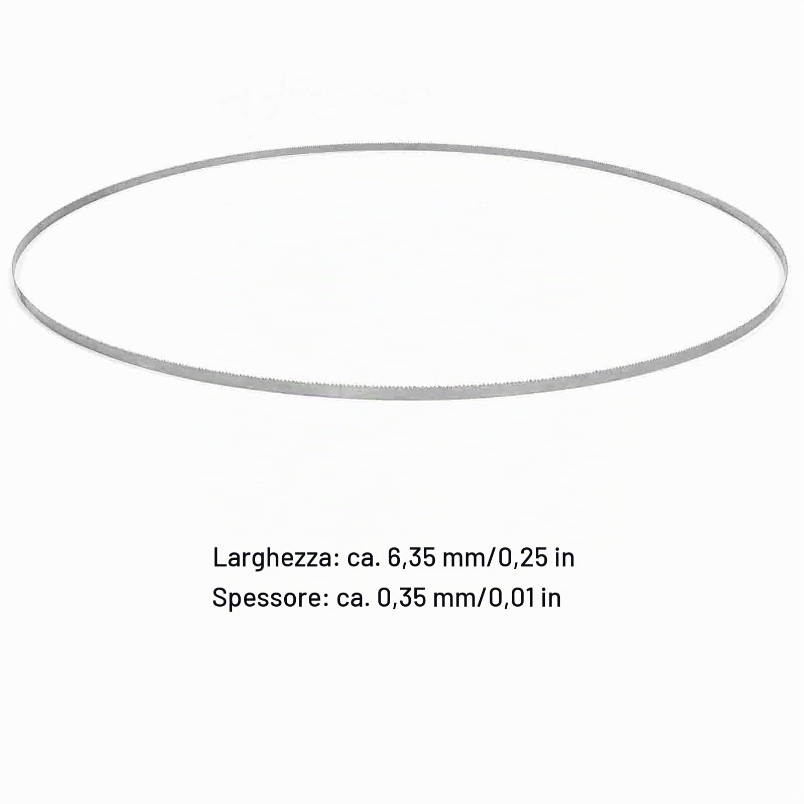 Lama per a nastro SK5 per lavorazione del legno, resistente al calore 1425 mm x 6,35 mm x 15 denti, utensile da taglio di lunga durata per materiali spessi