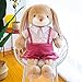 daweiwei Lindo conejo de orejas largas peluche juguete lop-eared conejo muñeca apaciguar muñeca 45 cm 0.73kg A