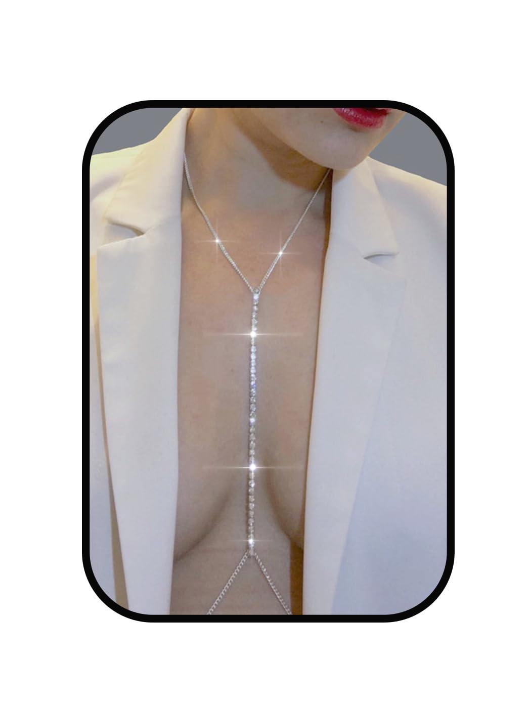 Rhinestone Body Chains Sexy Belly Chain Beach Body Jewelry for Women