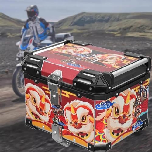Coffre de moto en aluminium 55L haut de gamme avec serrure de sécurité