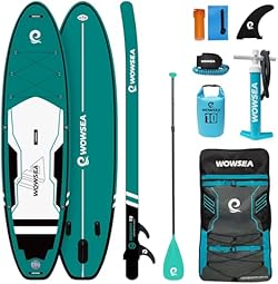 WOWSEA Trophy T2 サップ インフレータブル スタンドアップパドルボード 10.6'(320cm)×32"(80cm)×6"(15cm) 安定性 SUPボード ヨガ 釣り 海 夏 セット グリーン