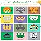 Encuryna Tiermasken für Kinder 12 Stücke Kinder Filz Masken, Party Animals, Dschungel Deko Geburtstag, Kostümpartys Cosplay Maske verkleiden für Maskerade Geburtstage Dschungel Thema Partyzubehör