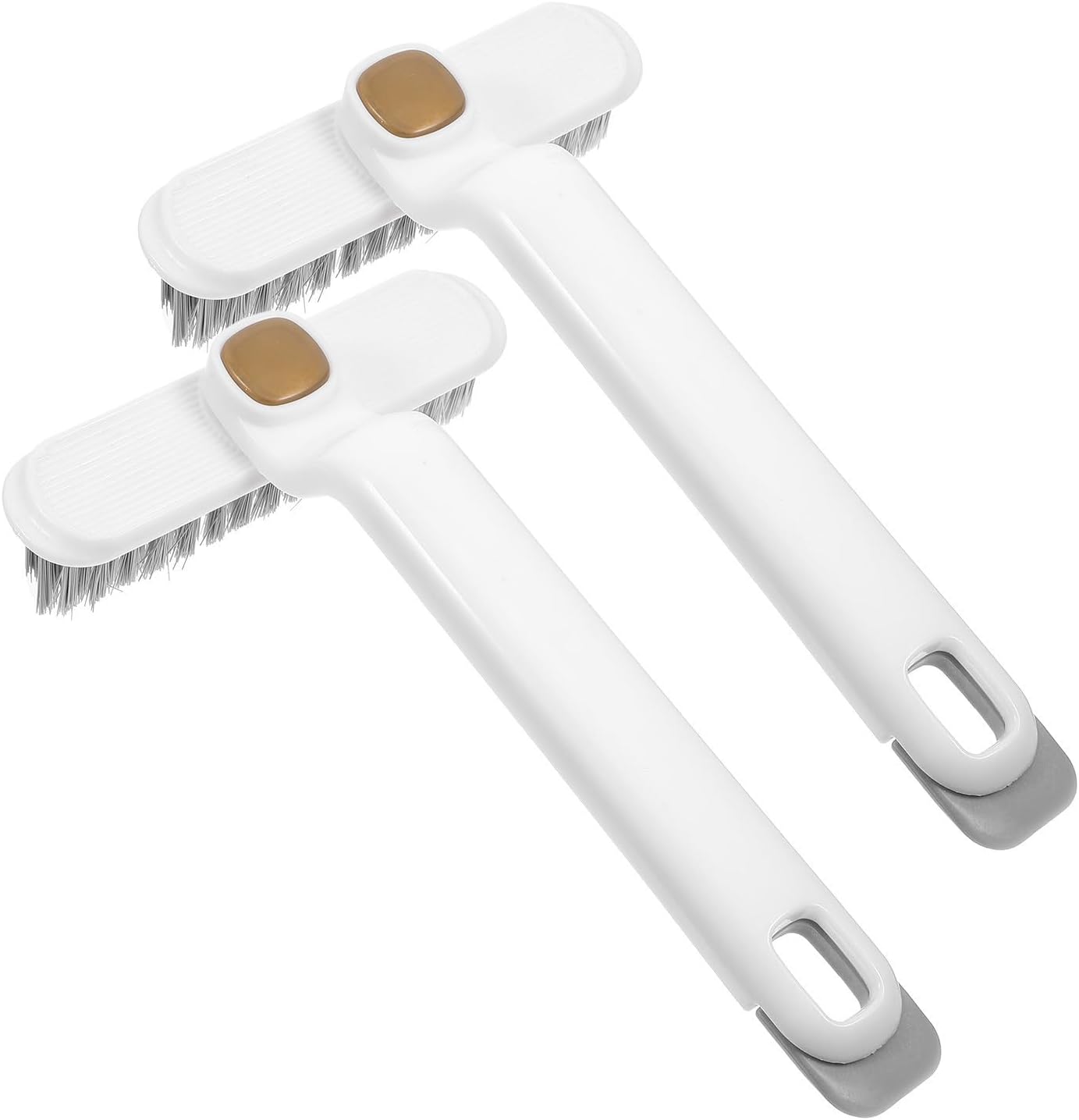2pcs Rotatable Groove Cleaning Brushes for Window and Crevice, Hard Bristle Gap Cleaner 360-degree Rotation, Lightweight Abs and Pp Material, Reusable Tools for Household Cleaning