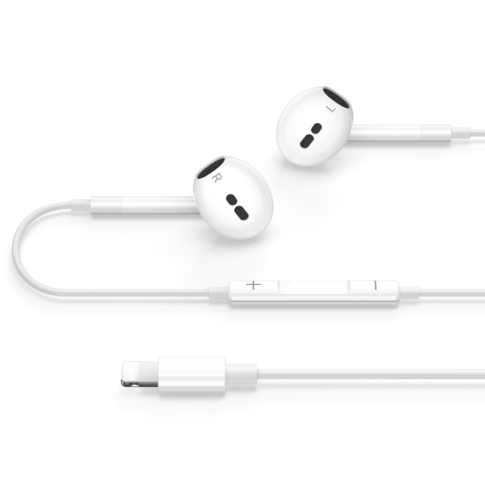iPhone Kopfhörer mit Kabel, iPhone14 Kabelkopfhörer [MFi-Zertifiziert], In-Ear Kabel Kopfhörer mit Mikrofon und HiFi Stereo Ohrhörer für iPhone 14/13/12/11 Plus Pro Max/XR/XS/X/SE/8/7/Plus/iPad iOS