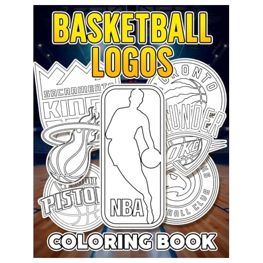 Basketball Logos Coloring Book: Featuring All Symbol Play Ball Teams, Creative Sports Coloring Pages for Kids and Adults, Perfect Gifts for Boys 8-12