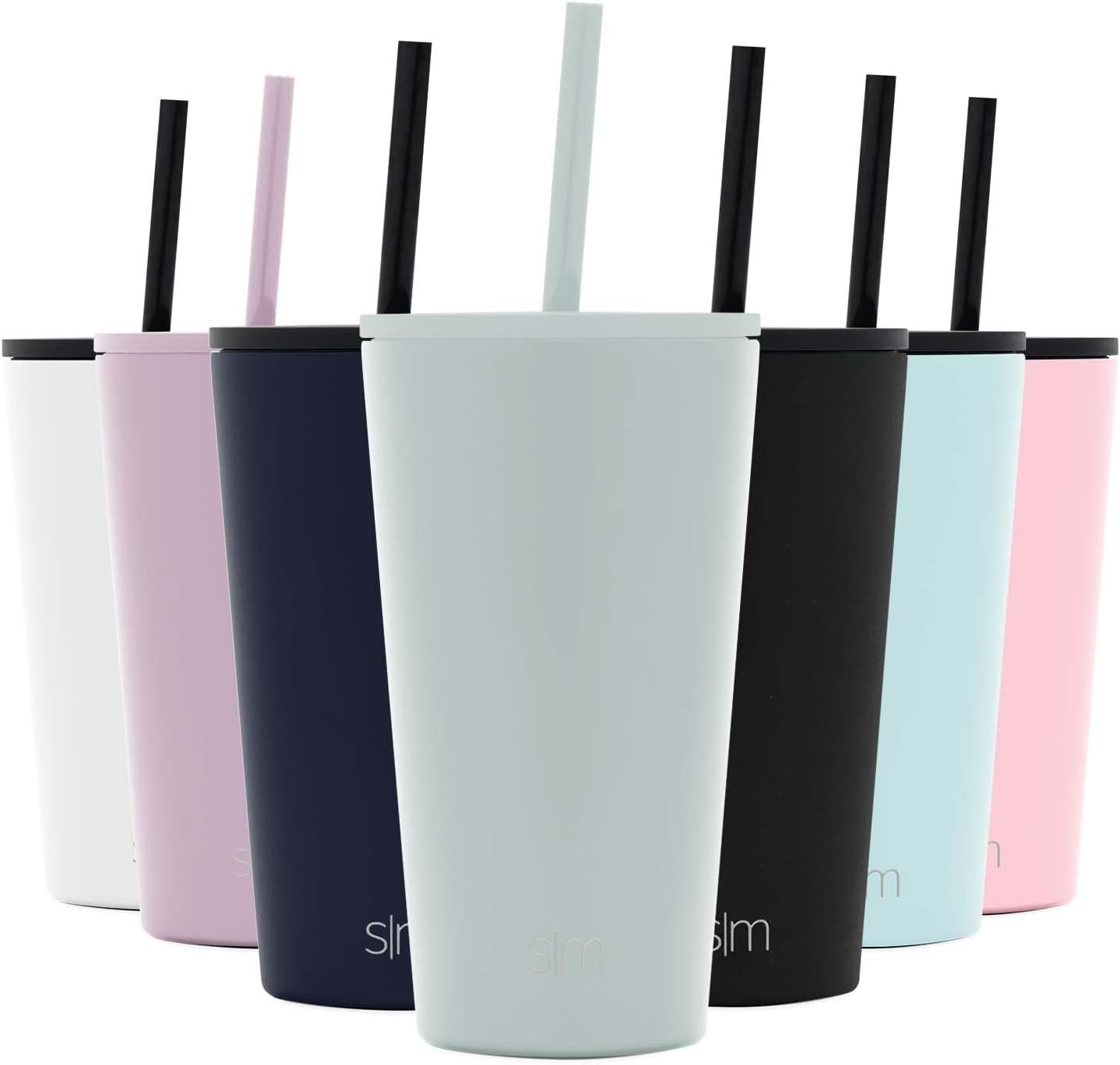 Simple Modern Insulated Tumbler with Lid and Straw Iced