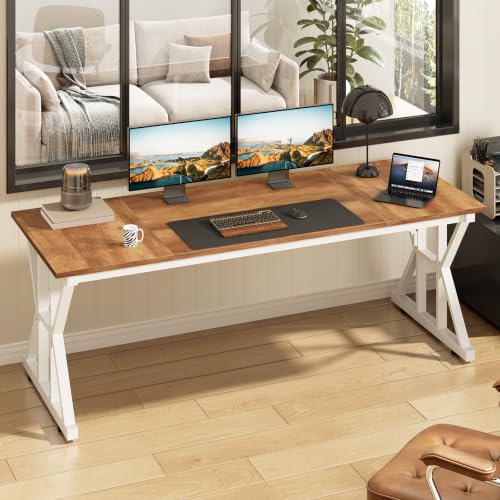 Image of 63 inch Large Computer Desk with Thickened Frame for Home Office, Living Room