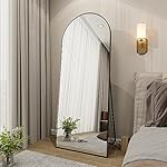 BEAUTYPEAK 65"x24" Full Length Mirror, Arch Full Body Floor Mirror, Wall Mirrors Hanging or Leaning Arched-Top with Stand for Bedroom, Dressing Room, Black - Image 5