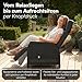 STEELSØN Caelum Polyrattan Sessel mit Liegefunktion – Relaxsessel mit Verstellbarer Rückenlehne und Ausklapptisch – Liegestuhl mit Dicker Polsterung – Gartenliege wetterfest Terrasse/Balkon - schwarz