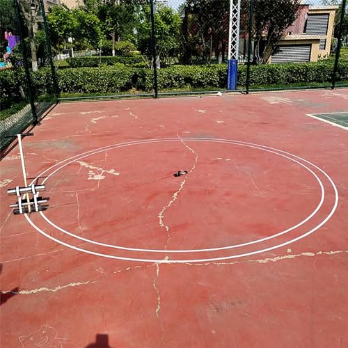 Marcatore per pavimenti, applicatore di vernice spray portatile per campi da basket con kit di cerchi da disegno per aree sportive e commerciali