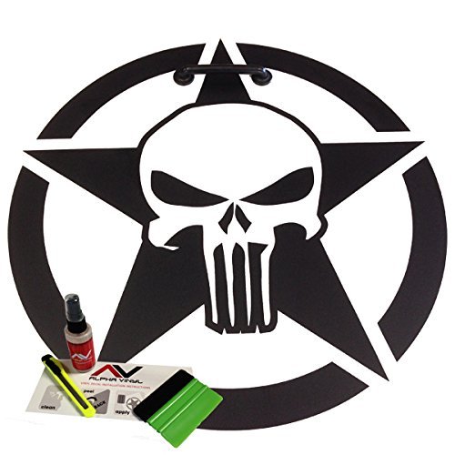 AlphaVinyl Hood Decal Punisher Star Oscar Mike 18