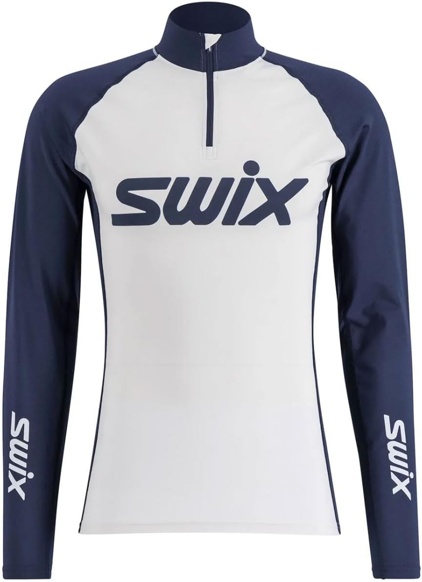 Swix Men's Racex Dry Half Zip Quick-Drying Stretch Slim Fit Long Sleeve Baselayer Top