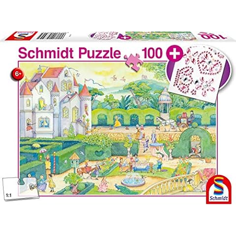 Schmidt Spiele- Puzzle Infantil de 100 Piezas con Pegatinas Brillantes Cover