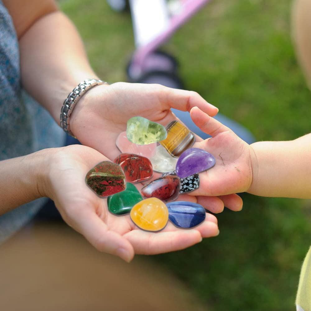 Lotvic Excavation Set for Children, 12 Gemstone Digging with Base