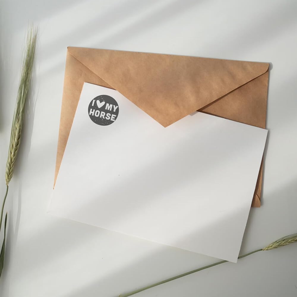 COLOP Little NIO zestaw pieczątek Konie. Zawiera pieczątkę Printer R17 wraz z szarą podkładką i 10 różnymi motywami na temat koni