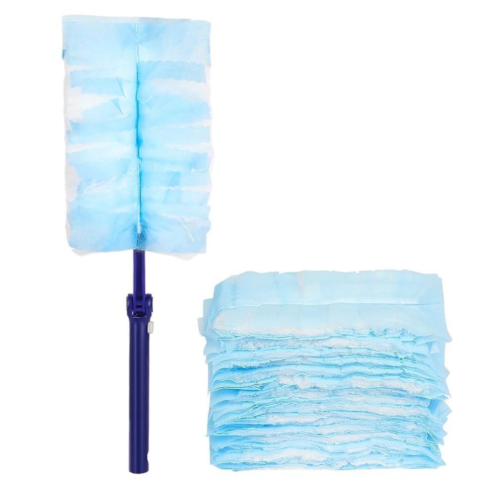 CTRLZS 30 Pieces Duster Refills with 1 Long Handle, Disposable Duster Refills Compatible for Easy Install