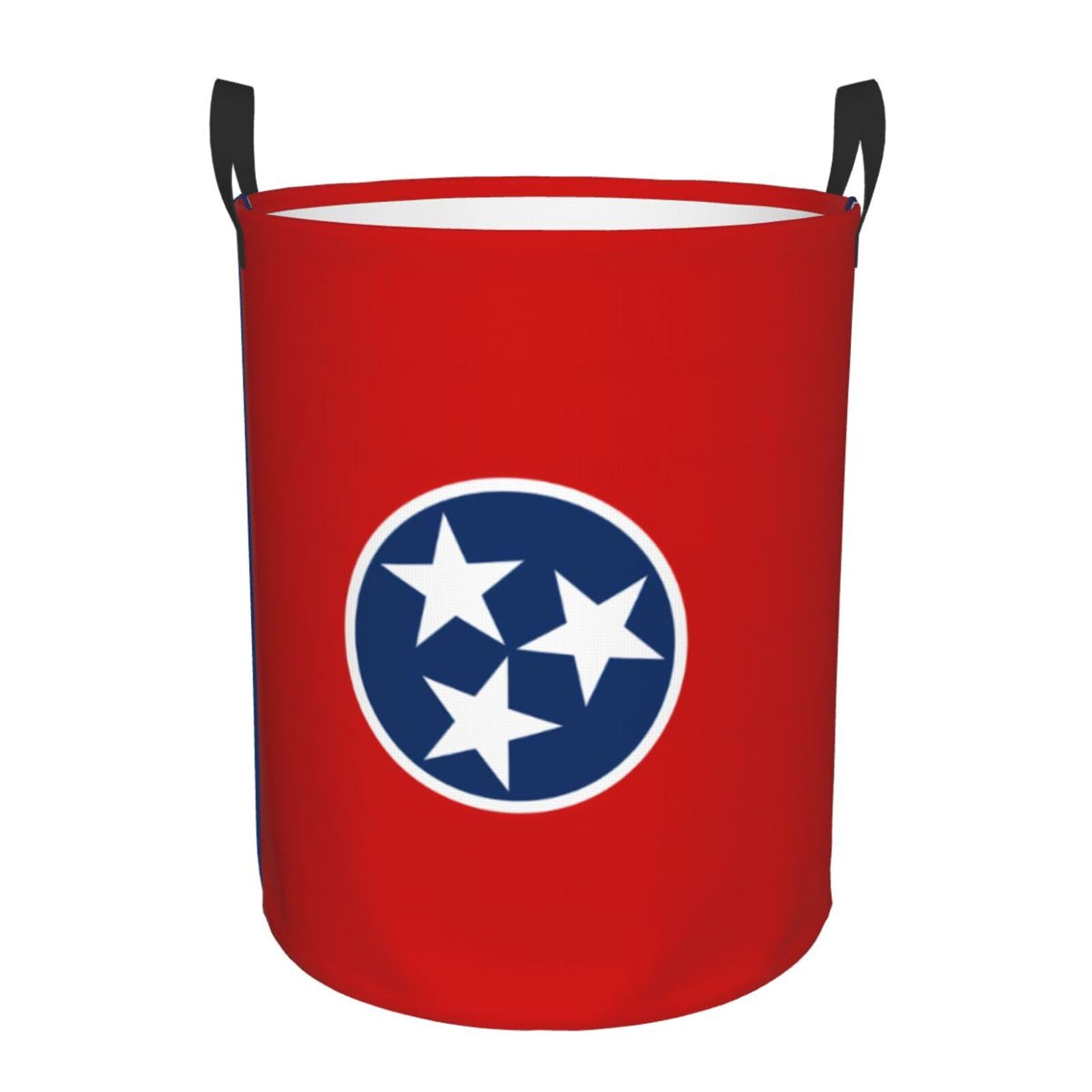 S Collapsible Tennessee State Flag Print Circular Hamper Round