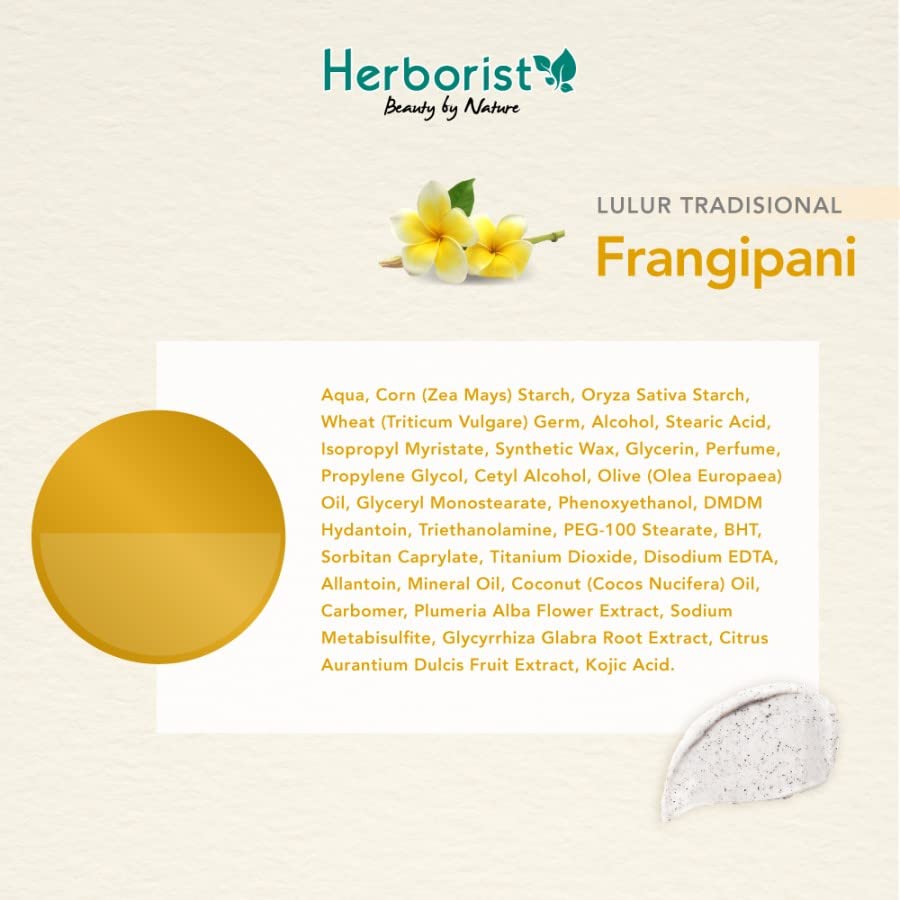 Herborist, Lulur Tradisional Bali, 100g, Frangipani (Pack of 1)