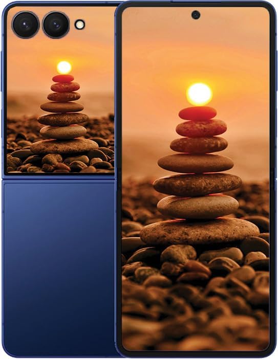 Samsung Galaxy Z Flip7 5G Smartphone with Galaxy AI (Blue Shadow, 12GB RAM, 256GB Storage), Ultra Sleek Design with 50MP High-Resolution Camera, Exynos 2500, Google Gemini