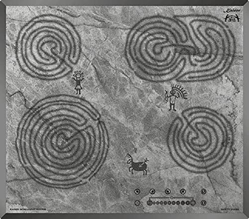 Kaiser Herd Set EH 6355 RotEm+KCT 6715 F Ära, Elektro Backofenset, Autark, 79L, Einbau Backofen, 8 Funktionen+Einbau Glaskeramik Kochfeld 60 cm, Höhlenmalereimotiv, ohne Rahmen – Bild 5