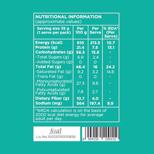 Image of Nutty Gritties Daily Nuts with 5 Exotic Nuts Macadamias, Hazelnuts, Pistachio Kernels, Almonds, Cashews | Dry Roasted with Himalayan Pink Salt | Healthy Snack with Zero Oil, 210g (Each Pouch 35g, Pack of 6)