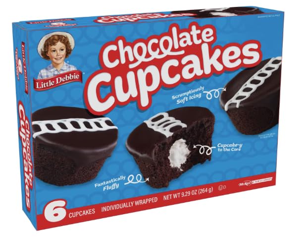 Little Debbie Chocolate Cupcakes, 18 Individually Wrapped Cupcakes (3 Boxes)