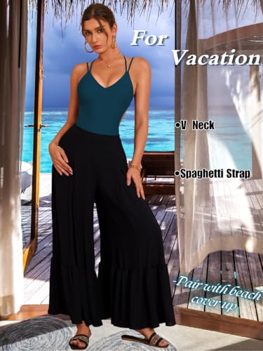 Image of ShawGobow Sexy Swimsuit for Women,Backless Scrunch Butt High Cut Monokini,One Piece Cheeky Bathing Suit Beach Pool Party