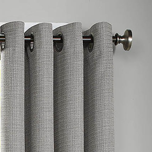 Eclipse Valances For Windows - Palisade 52" X 18" Short Curtain Valance Small Window Curtains Bathroom, Living Room And Kitchens, Grey #TOP1