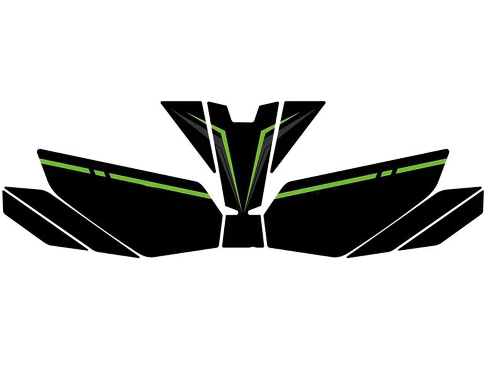 Dtsgcx Color18 Motorcycle Body Fairing Sticker Tank Pads Gas Grip Traction Protector For Ninja 400(Color18)
