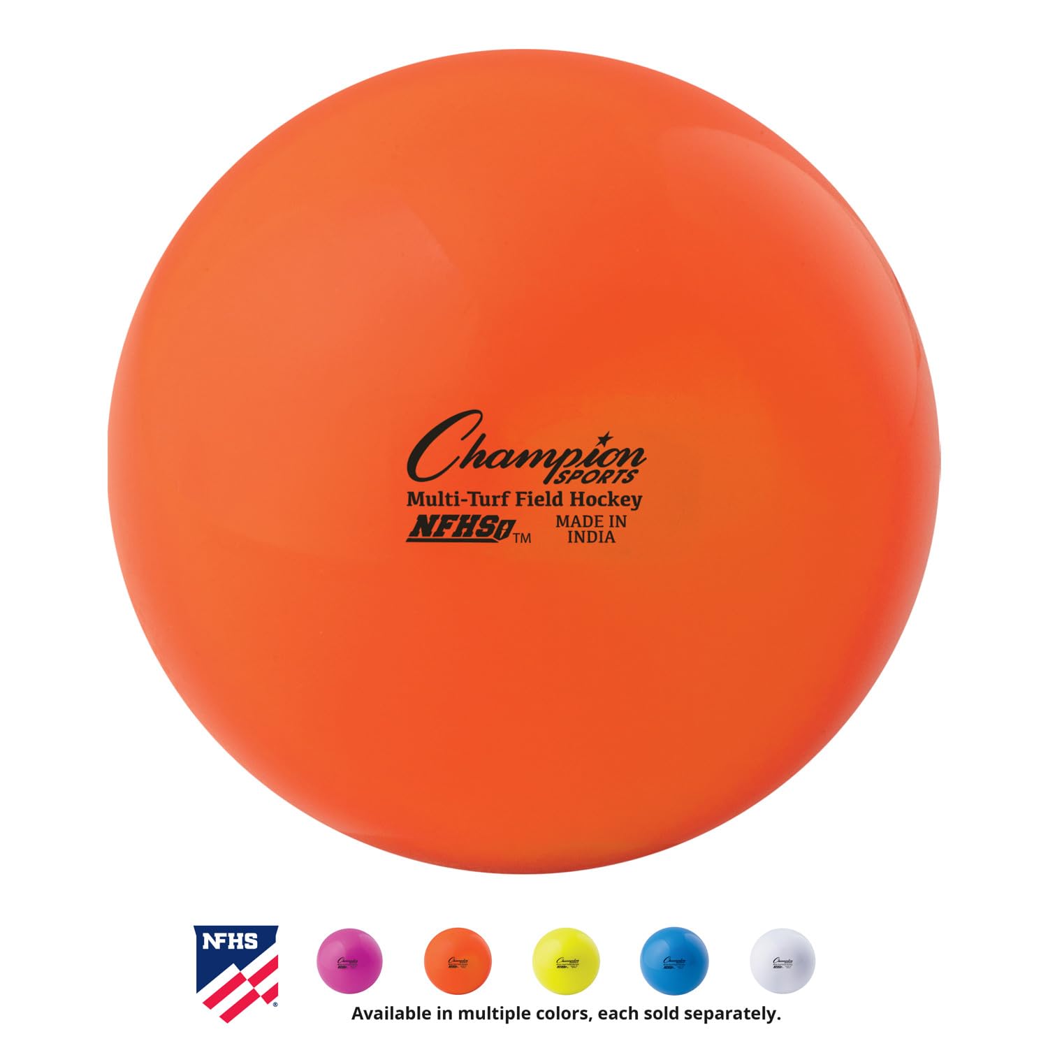 Champion Sports Çim Hokeyi Topları, Düzenleme Boyutu, 12'li Paket, Her Biri 7 cm - NFHS Onaylı Spor Hokeyi Topu Seti, Alanlar, Çimler, Çim için - Dayanıklı, Kabarık, Hafif, Parlak Renkli - Turuncu