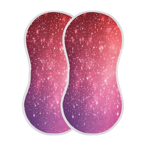 Shiny Dot Burp Cloths Cotton Baby Washcloths,Large 22x11in Burping Cloth Absorbent and Soft for Newborn Baby Boys and Girls,2 Pack2