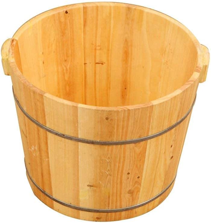 Espalda para baño de pies de madera natural gruesa portátil
