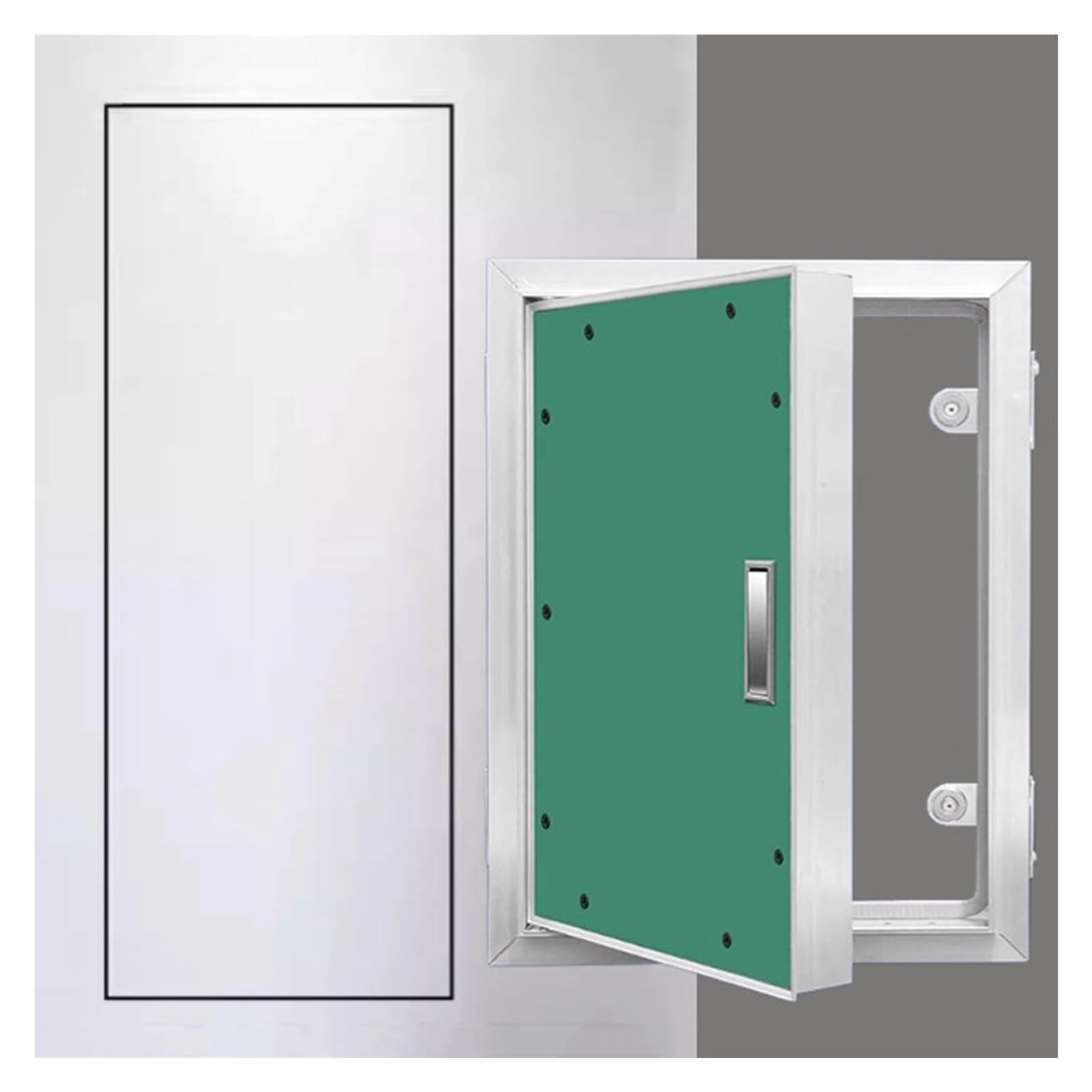 Pannello di accesso a incasso per impianti idraulici/riscaldamento/filo, portello di ispezione in alluminio con maniglia, 60 x 80 cm